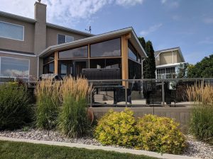 All wood gable sunroom