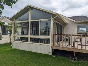 Custom coloured gable sunroom
