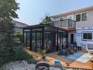 Free standing and a deck